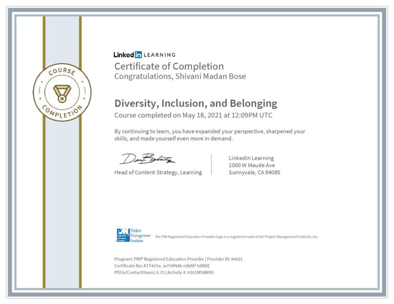 CertificateOfCompletion_Diversity Inclusion and Belonging