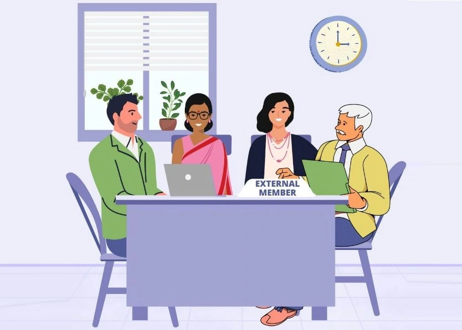 External IC member at the table during an Internal Committee meeting under the PoSH Act